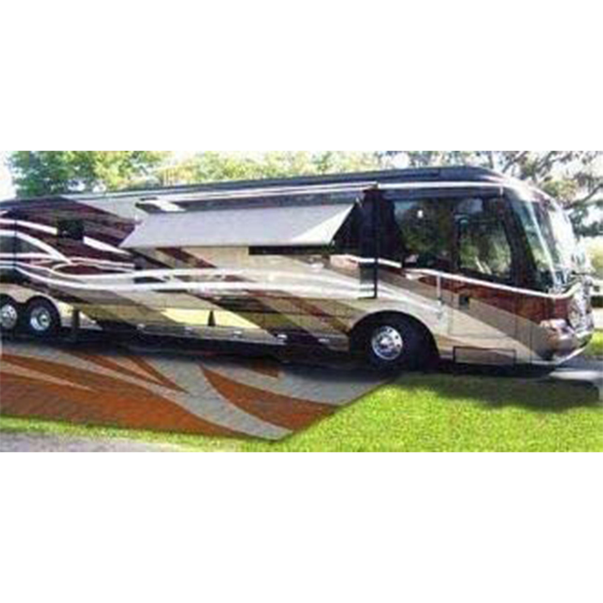 Reversible Outdoor Mat for Patios and RVs, Grey Vine (Open Box) - VMInnovations