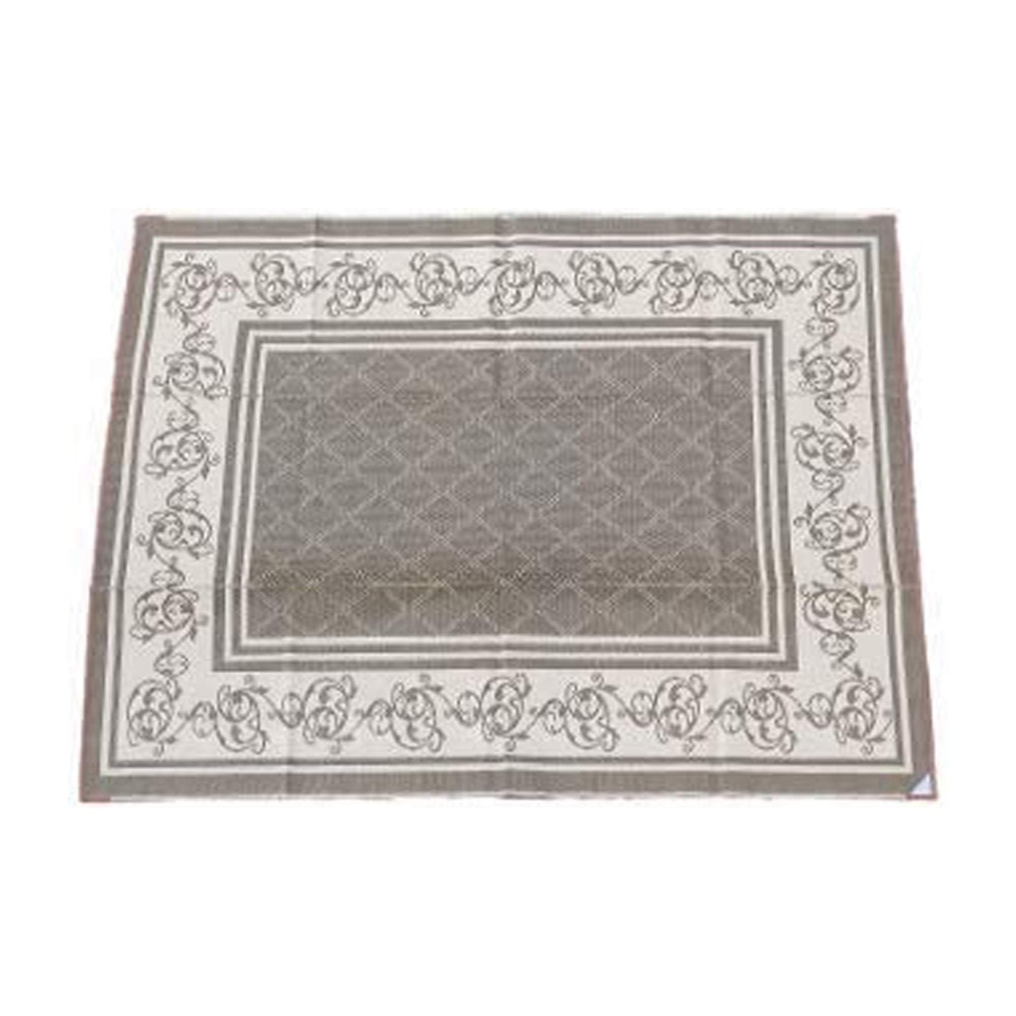 9 x 18 Ft Reversible Outdoor Mat for Patios & RVs, Brown Vine (Open Box) - VMInnovations