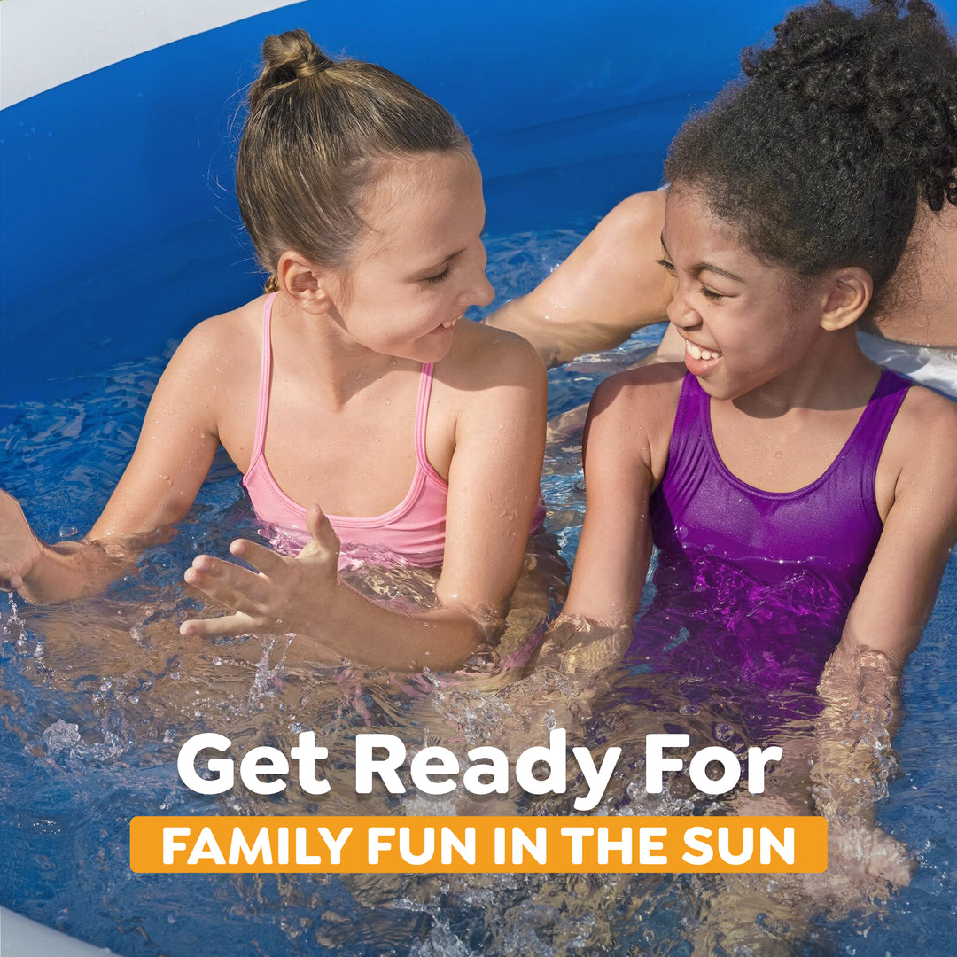 H2OGO! Splash Paradise Inflatable Family Pool with Headrests,  7'7" x 7'2" x 31" - VMInnovations