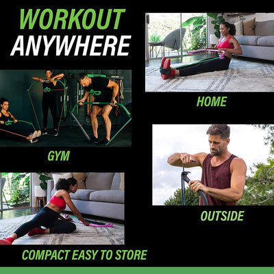 Original Home Workout Pilates Resistance Bands & Exercise Bow, Black (Used) - VMInnovations