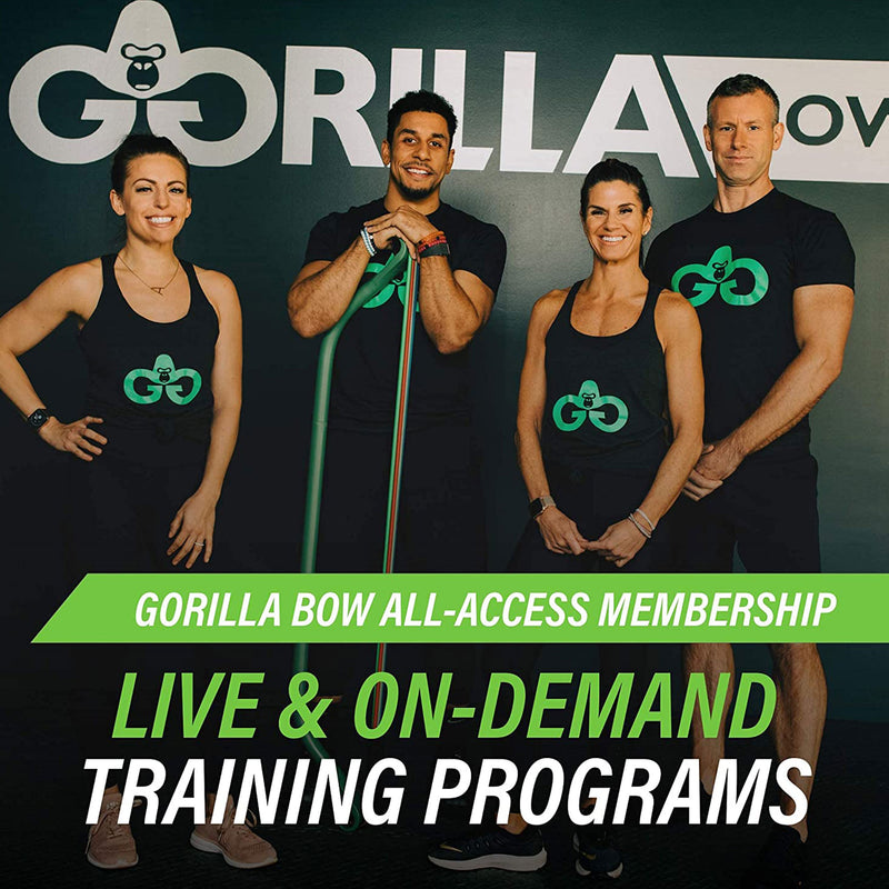 Gorilla Bow Original Home Workout Pilates Resistance Bands & Exercise Bow, Black