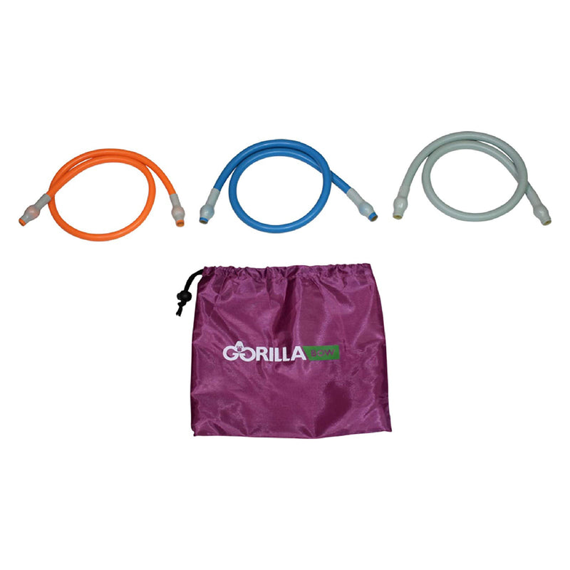 Gorilla Bow Lite At Home Gym Resistance Workout Exercise Heavy Band Kit, 150lb