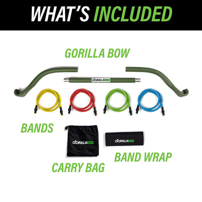 Gorilla Bow Workout Pilates Resistance Bands & Exercise Bow, Green(Used) - VMInnovations