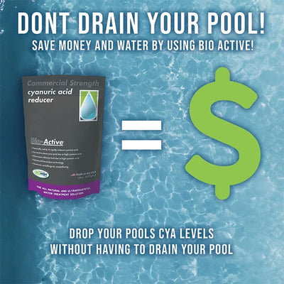 Bio-Active Non Polluting Cyanuric Acid Reducer Powder for Swimming Pools, 16 Oz - VMInnovations