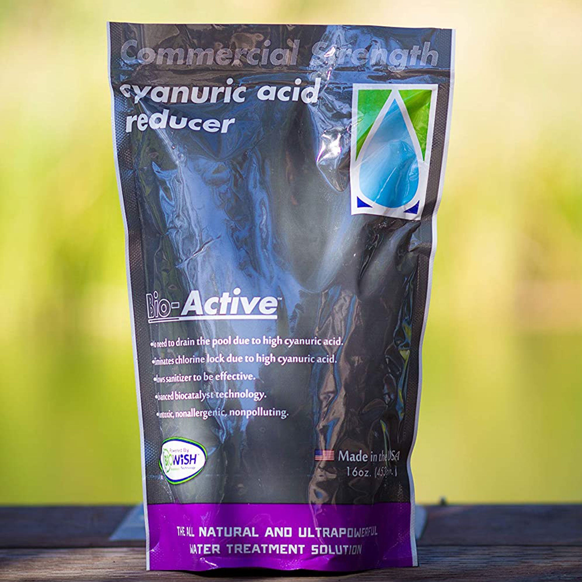Bio-Active Non Polluting Cyanuric Acid Reducer Powder for Swimming Pools, 16 Oz - VMInnovations