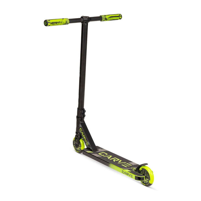 Madd Gear 4 Inch Carve Pro Style Stunt Scooter with Aluminum Deck, Green/Black