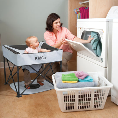 KidCo GoPod Adjustable Height Travel Activity Seat with Floor Mat, Midnight - VMInnovations
