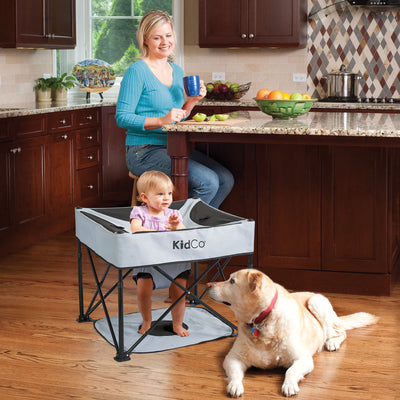 KidCo GoPod Adjustable Height Travel Activity Seat with Floor Mat, Midnight - VMInnovations
