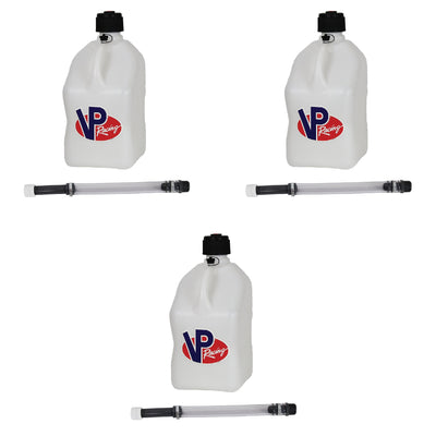 VP Racing 5.5 Gallon Motorsport Racing Utility Liquid Jug & 14 In Hose (3 Pack)