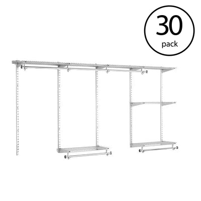 Rubbermaid Classic Custom 4 to 8 Feet Wide Metal Closet Storage Kit (30 Pack)