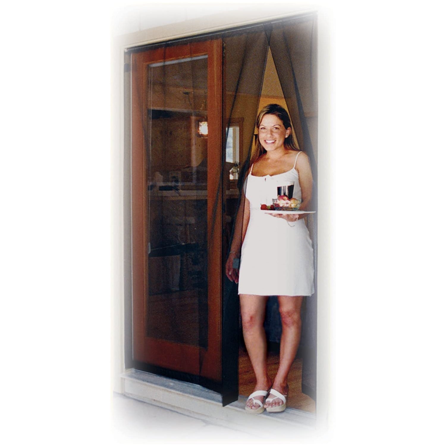 Bug Off Sealing Magnetic Screen Door with Mesh Curtain, 30 x 80 Inch Door (Used)