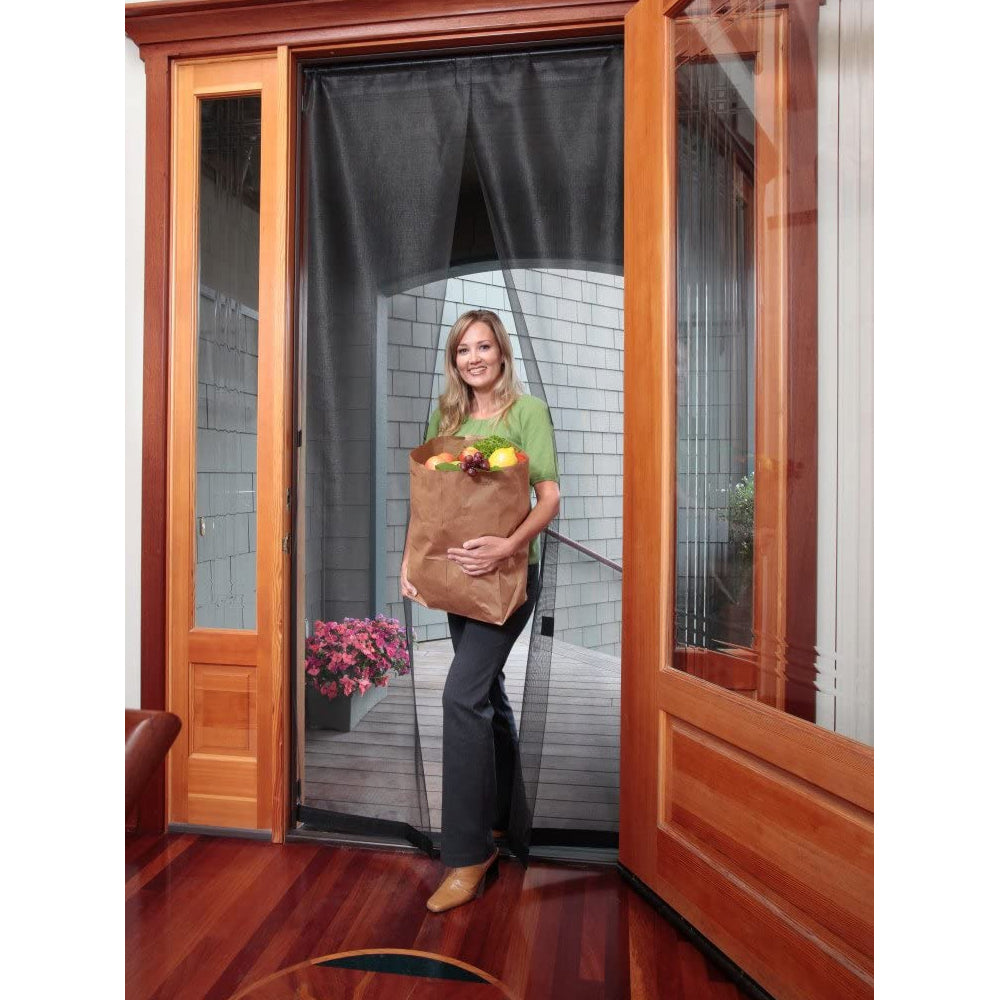 Bug Off Self Sealing Screen Door with Mesh Curtain, 30 x 80 Inch Door (Open Box)
