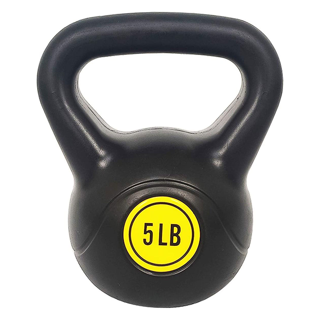 BalanceFrom Home Gym Vinyl Coated Solid Cast Iron Kettlebell Set (Open Box)