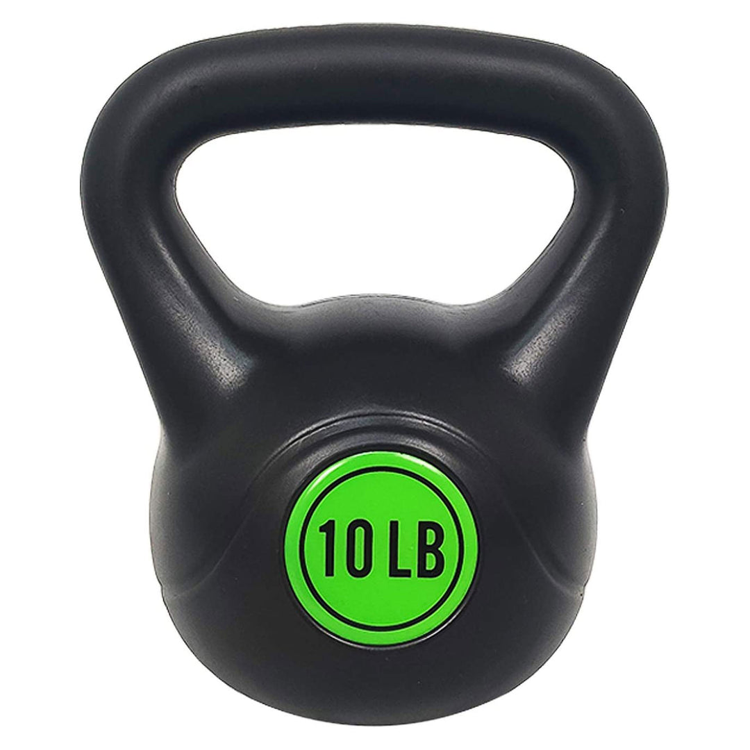 BalanceFrom Fitness Home Gym Vinyl Coated Solid Cast Iron Kettlebell Weight Set