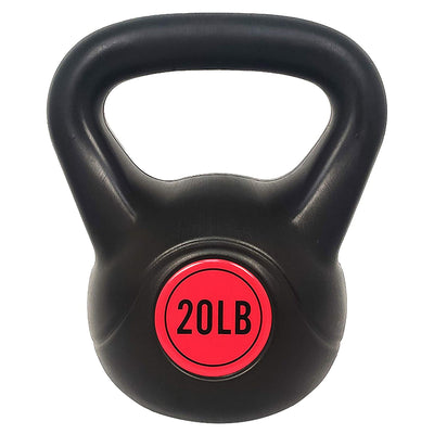 BalanceFrom Fitness Home Gym Vinyl Coated Solid Cast Iron Kettlebell Set (Used) - VMInnovations