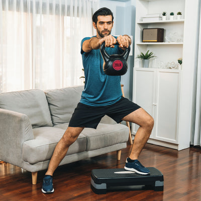 BalanceFrom Fitness Home Gym Vinyl Coated Solid Cast Iron Kettlebell Set (Used) - VMInnovations