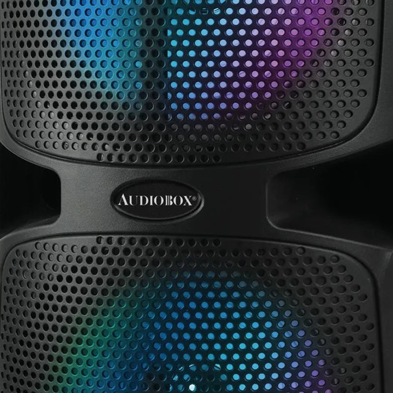 AudioBox ABX-285R 8 Inch Bluetooth Speaker with 360 Degree Lights and Microphone