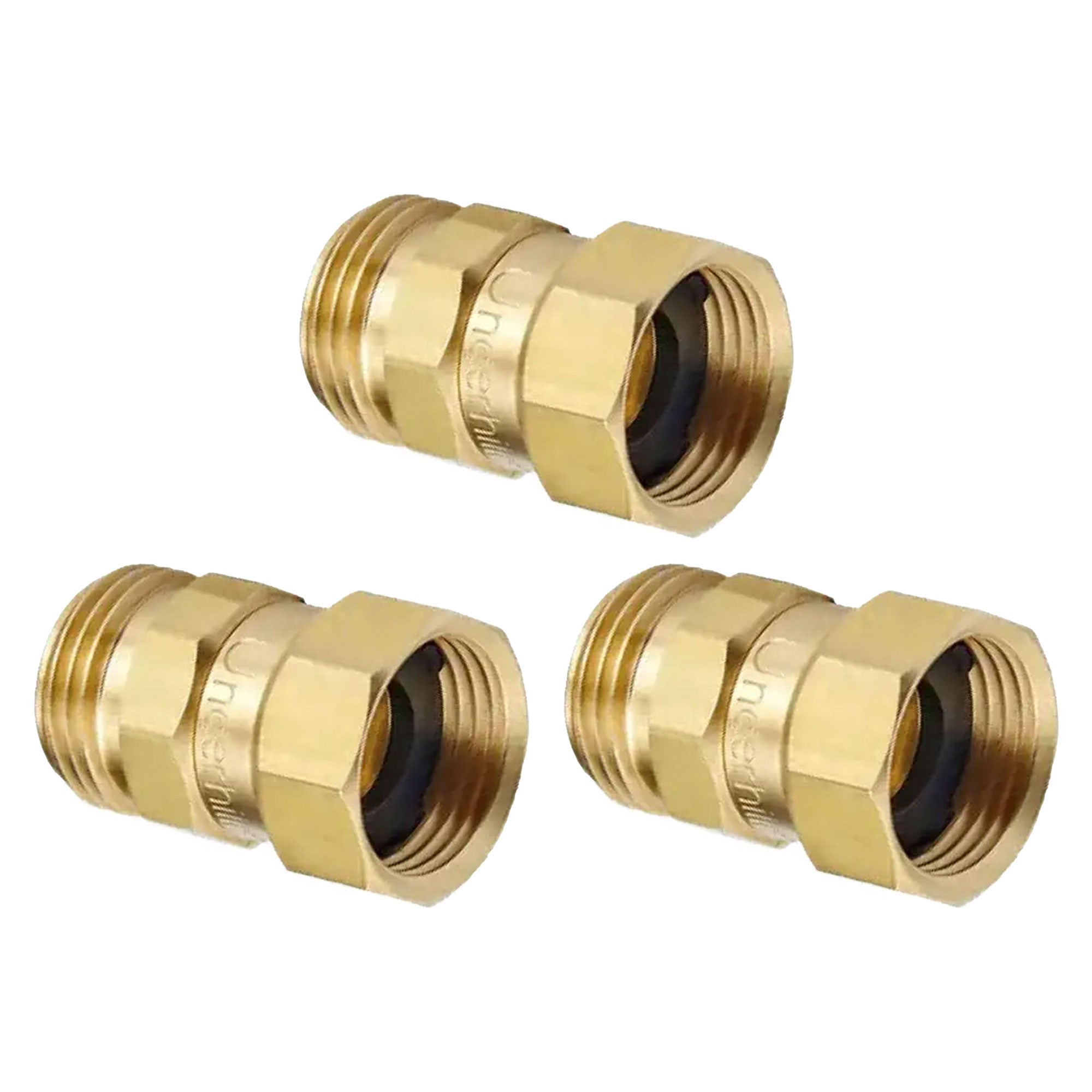 Underhill Garden Hose Nozzle Remover Twist-Ease adapter, 3/4" Attachment (3 Set)