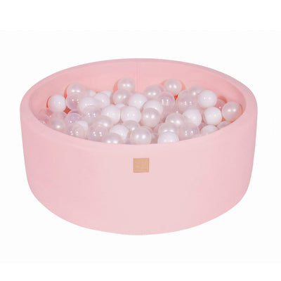 Round 35" x 11.5" Baby Foam Ball Pit w/ 200 Balls, Light Pink/Pearl (Open Box)