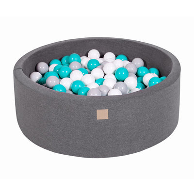 MeowBaby Round 35x11.5In Baby Foam Ball Pit with 200 2.75 Inch Balls (Open Box) - VMInnovations