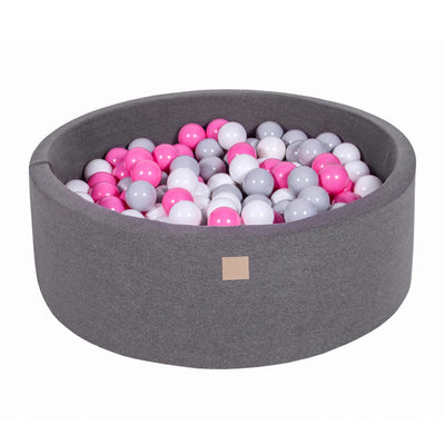 MeowBaby Large Round 35 x 11.5 Inch Baby Foam Ball Pit with 200 2.75 Inch Balls - VMInnovations