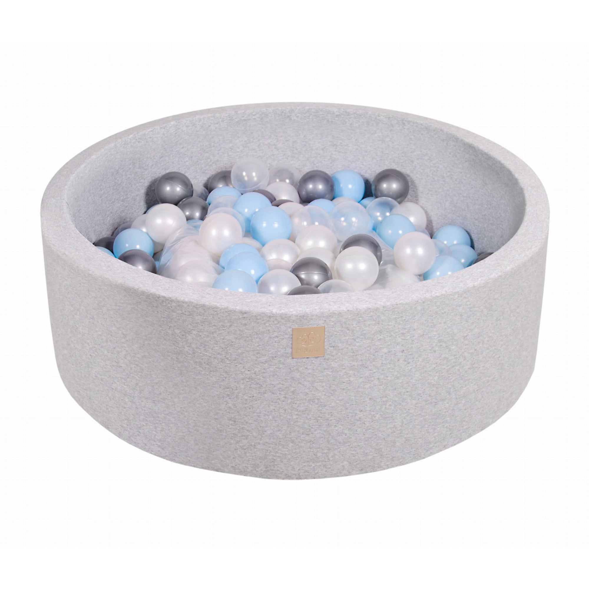 MeowBaby Round 35 x 11.5" Foam Ball Pit w/ 200 Balls, Blue/Transparent(Open Box) - VMInnovations