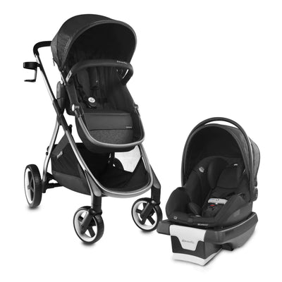 Evenflo Gold Shyft Travel System Stroller with SecureMax Car Seat, Onyx Black