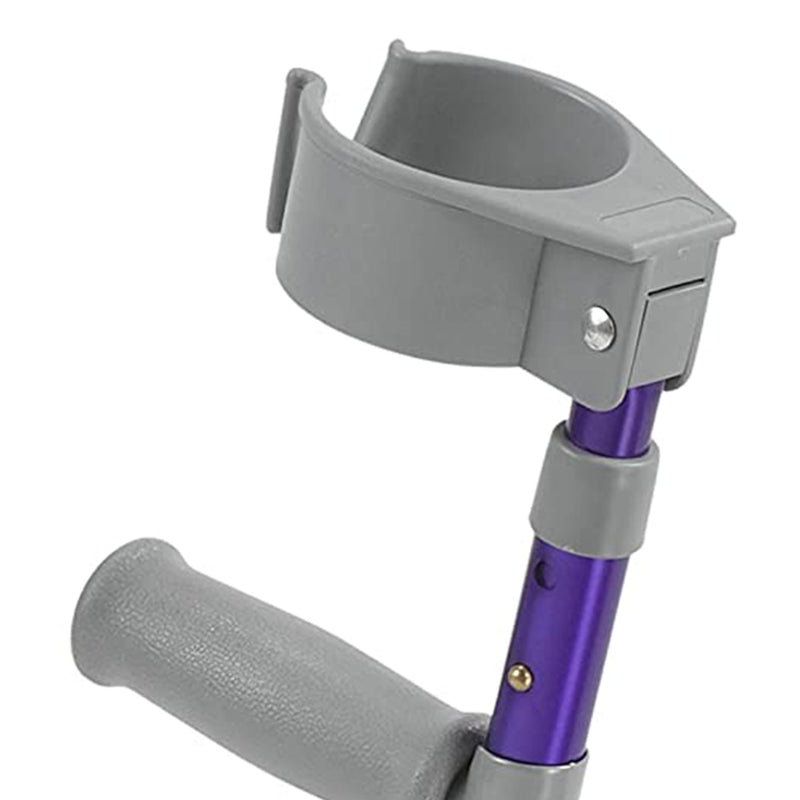 Drive Medical Pediatric Forearm Crutch Pair w/Cuffs for Walking, Medium (Purple)