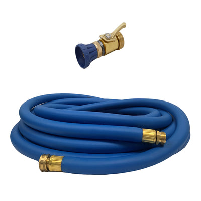 Underhill Ultramax 50' Garden Hose, Blue & Precision Cloudburst Hose End Nozzle