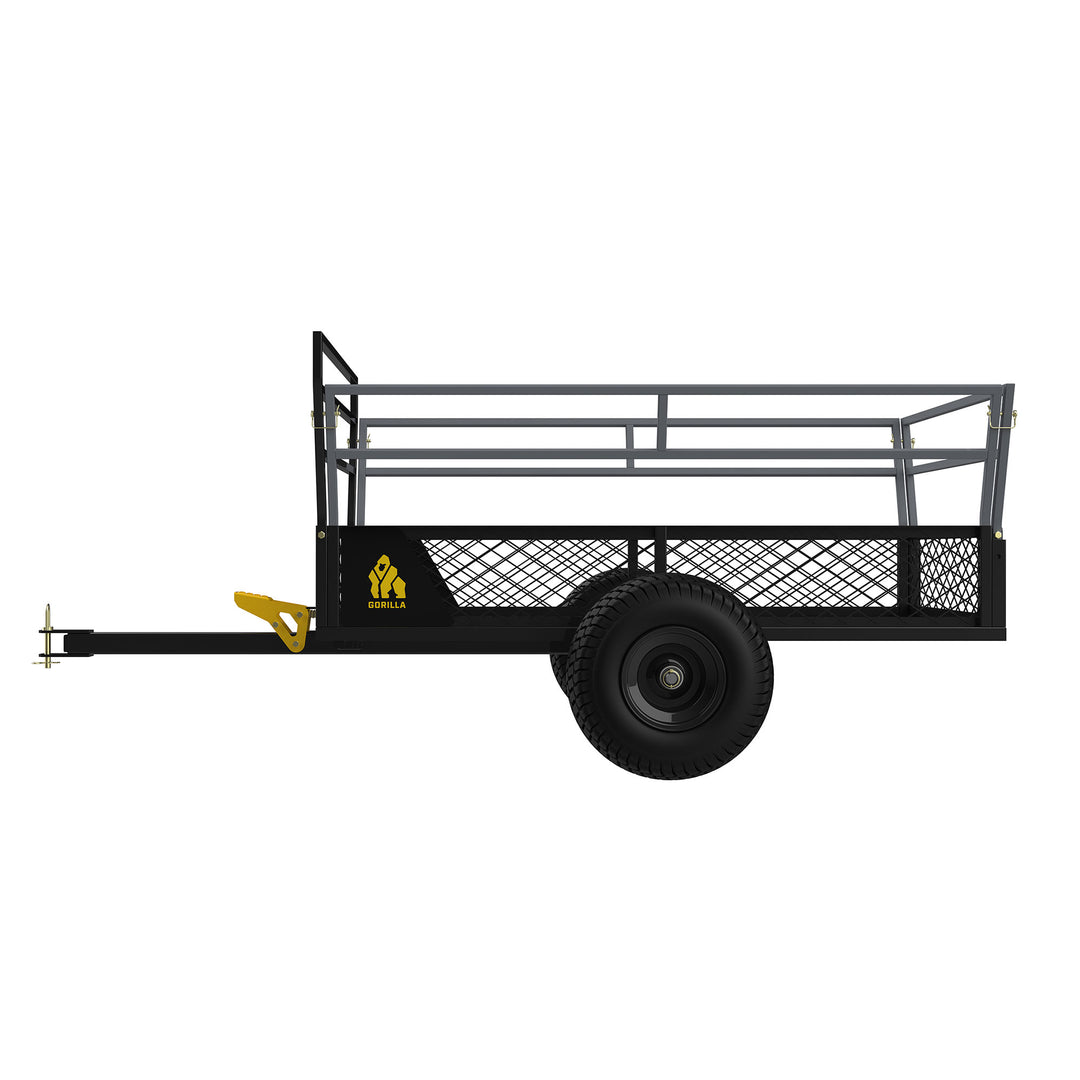 Gorilla 1400 lb Steel ATV Trailer w/ Removable Sides, Black (Used) - VMInnovations