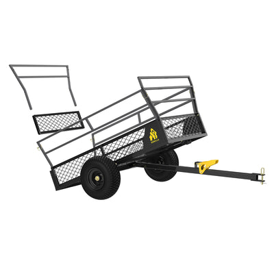 Gorilla 1400 lb Steel ATV Trailer w/ Removable Sides, Black (Used) - VMInnovations