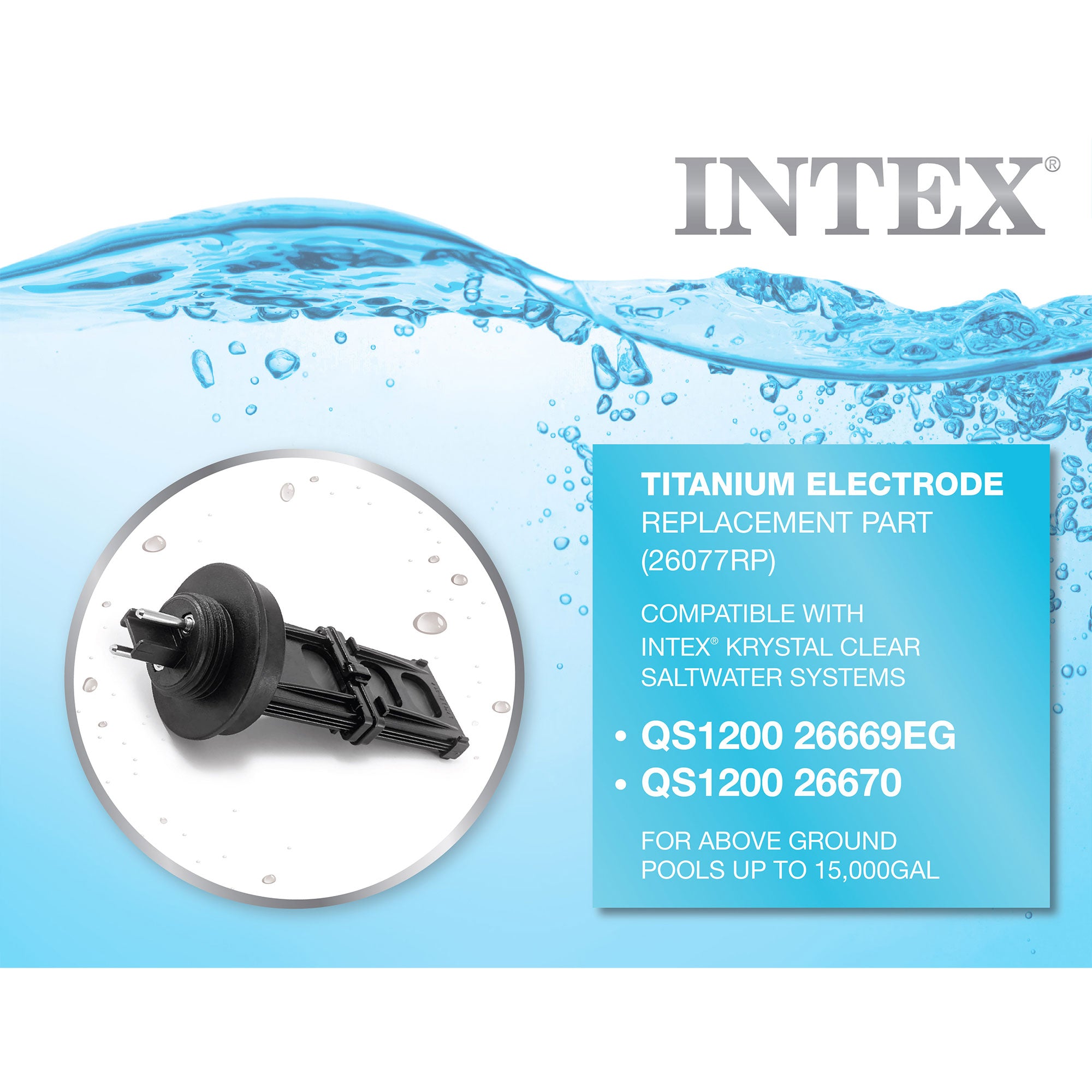 Intex Replacement Part Titanium Electrode for ECO6110 Saltwater System(Open Box) - VMInnovations