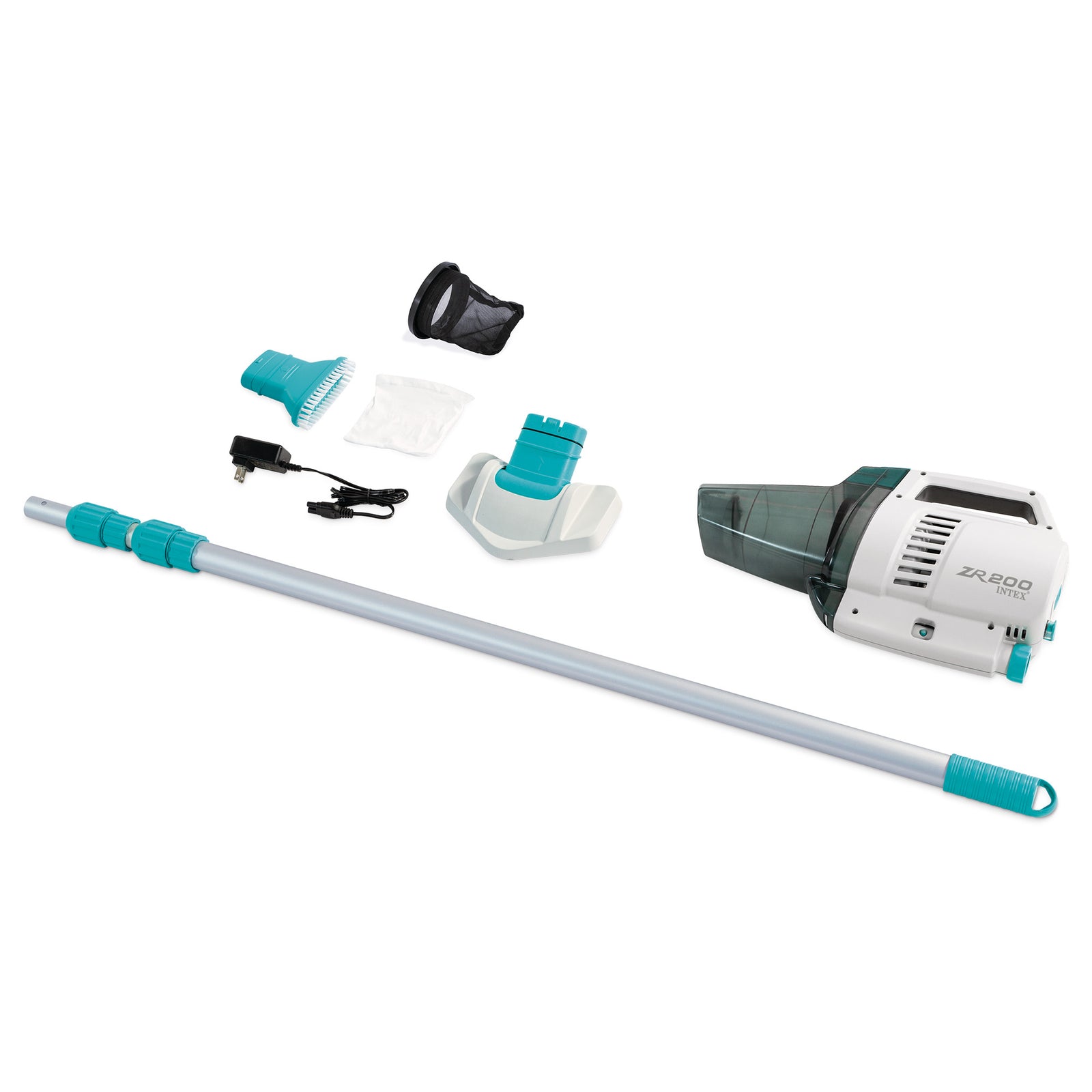 Intex ZR200 Rechargeable Cordless Telescoping Pool Vacuum w 2 Brush Heads (Used) - VMInnovations