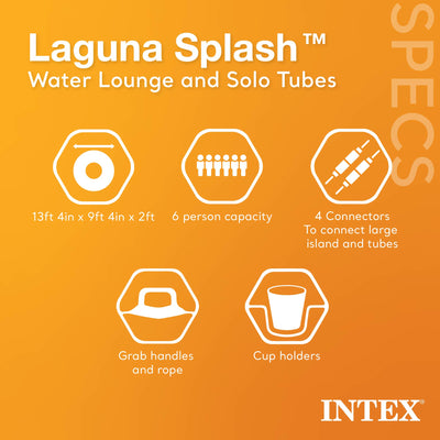 Intex Laguna Splash Island Floating Water Raft w/ Detachable Lounge Tubes (Used) - VMInnovations