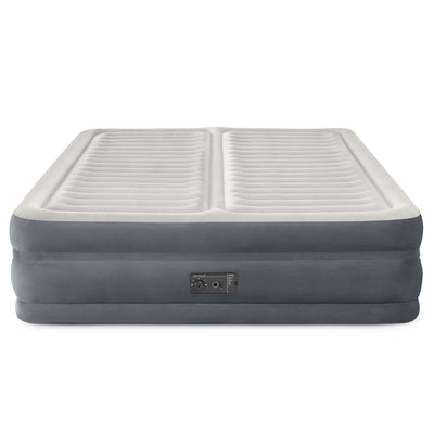 Intex 64953E Deluxe Dual Zone 22" King Air Mattress w/ Built In Air Pump (Used)