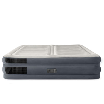 Intex 64953E Deluxe Dual Zone 22" King Sized Air Mattress with Built In Air Pump