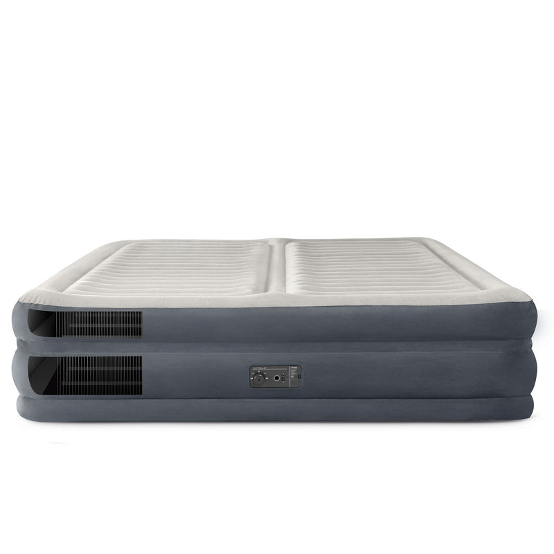 Intex 64953E Deluxe Dual Zone 22" King Air Mattress w/ Built In Air Pump (Used)