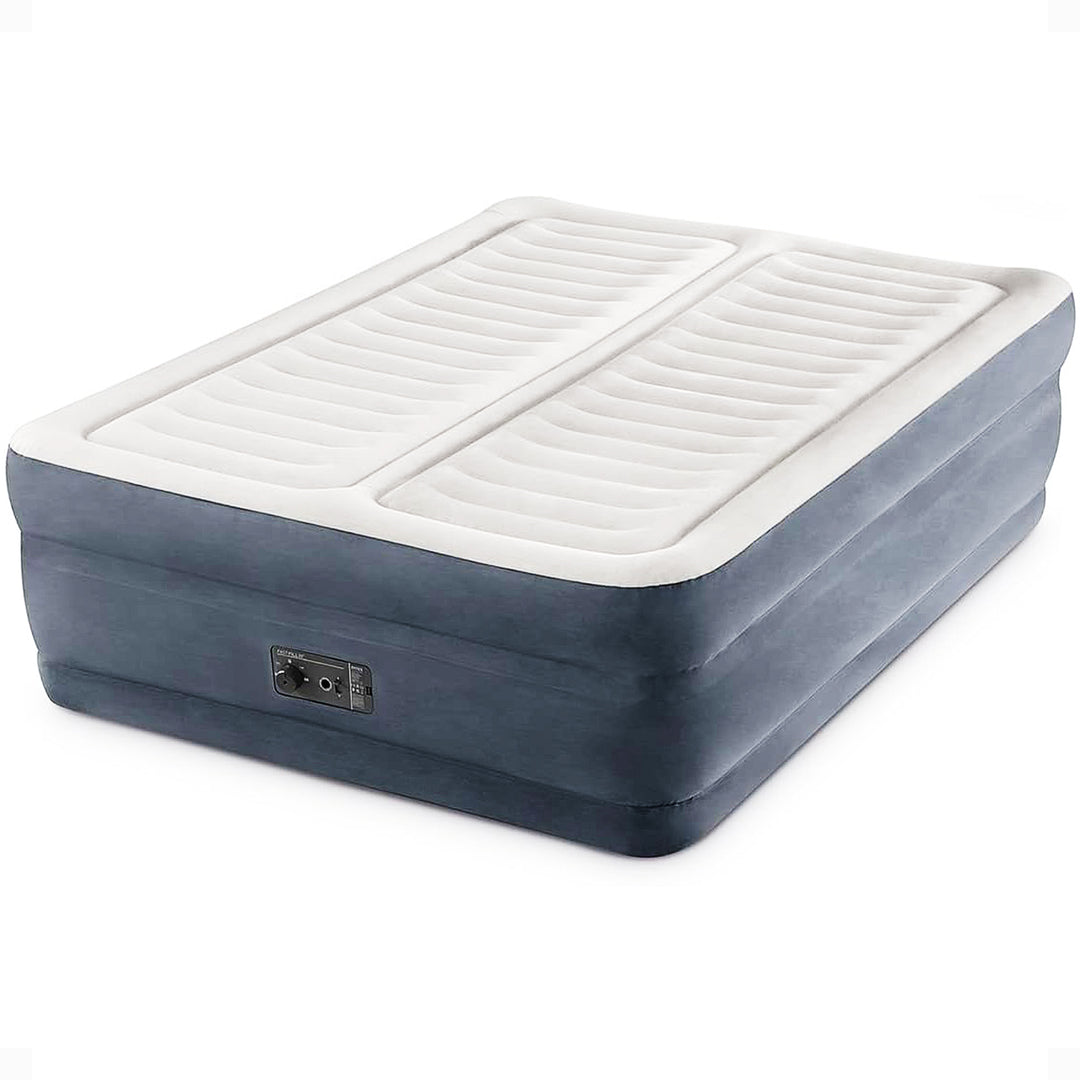 Intex 64953E Deluxe Dual Zone 22" King Air Mattress w/ Built In Air Pump (Used)