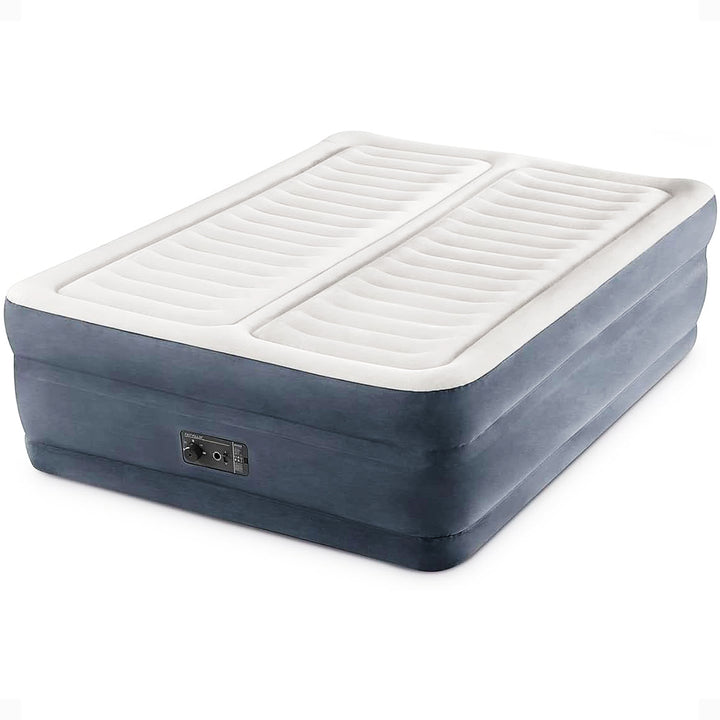 Intex 64953E Deluxe Dual Zone 22" King Air Mattress w/ Built In Air Pump (Used)