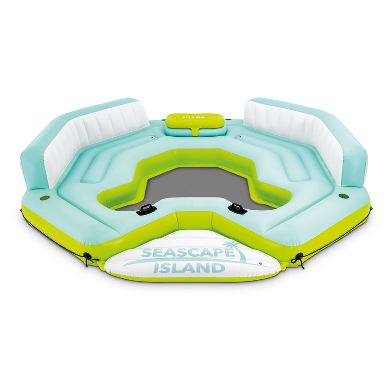 Intex Seascape Island Inflatable Water Lounge w Built In Cooler & Backrest(Used)