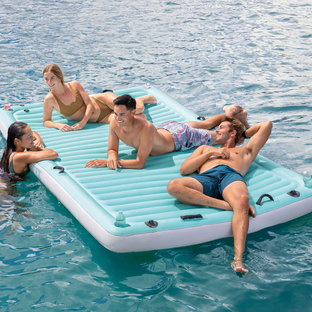 Intex Water Lounge 10x6 Foot Oversized Lake/Beach Float Platform Pad (Open Box) - VMInnovations