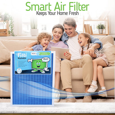Filtri Washable Home HVAC 20 x 25 x 1 MERV 13 Replacement Furnace Air Filter