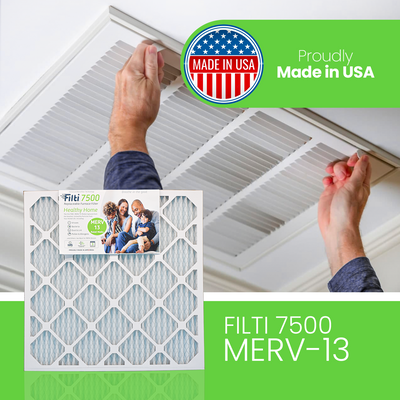 Filti 7500 Pleated Home HVAC Furnace 20 x 25 x 2 MERV 13 Air Filter (2 Pack)