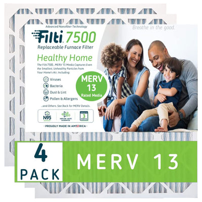 Filti 7500 Pleated Home HVAC Furnace 20 x 30 x 1 MERV 13 Air Filter (24 Pack) - VMInnovations