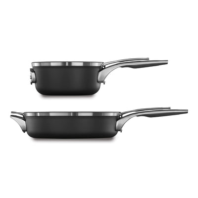 Calphalon Premier Hard Anodized Nonstick 2.5 Qt Sauce Pan + 5 Qt Saute Pan w/Lid