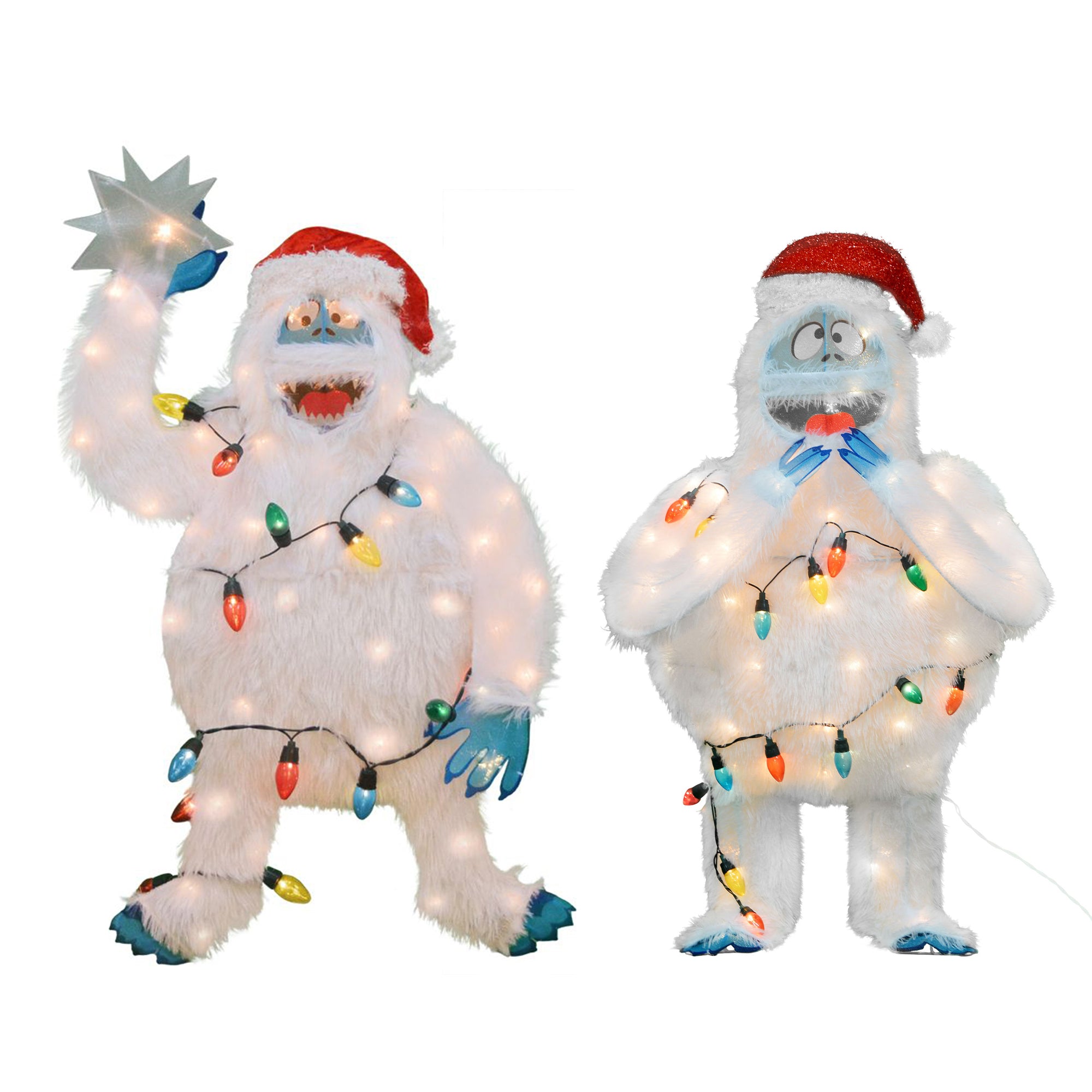 ProductWorks 32 In Bumble with Tree Star and Bumble with Santa Hat Yard Displays - VMInnovations