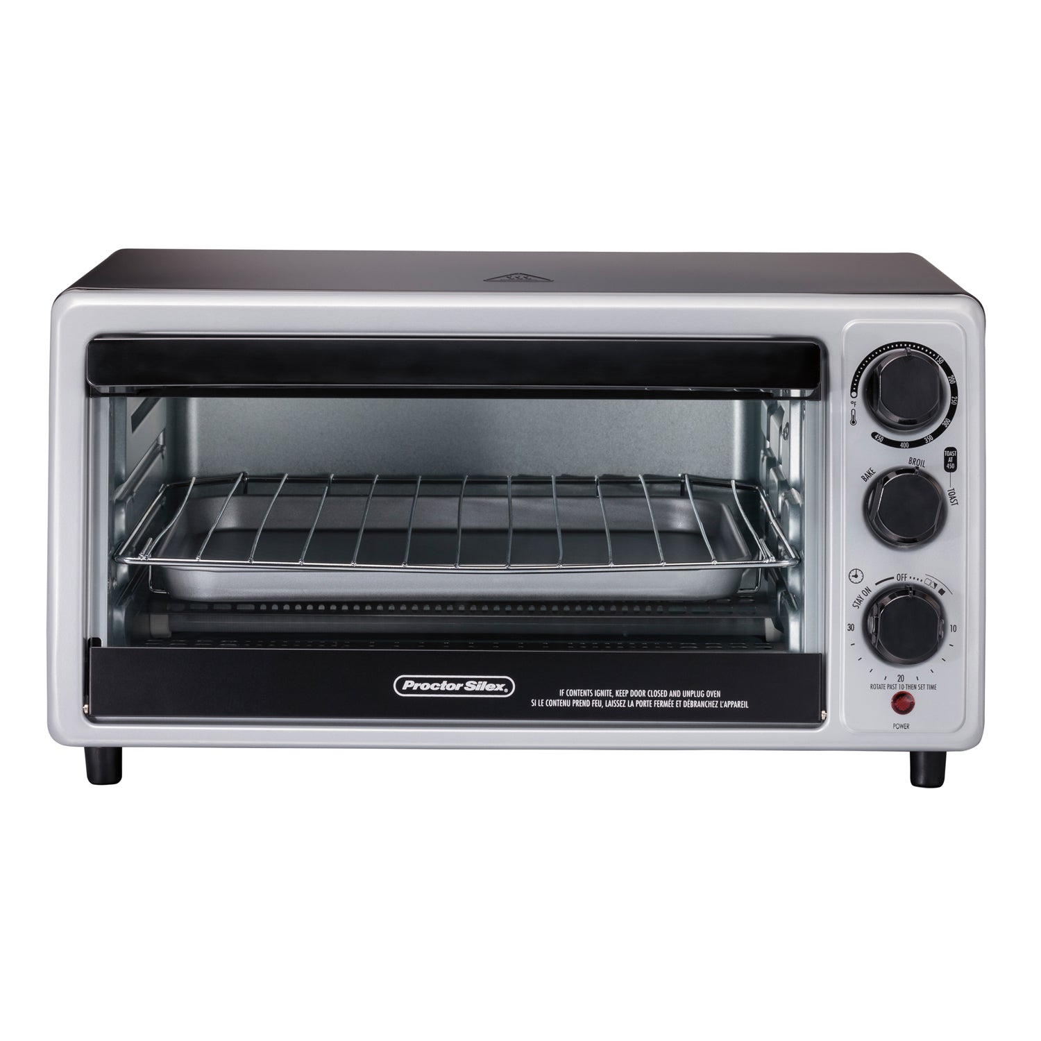 Hamilton Beach Proctor Silex 6 Slice Capacity Countertop Toaster Oven, Silver - VMInnovations