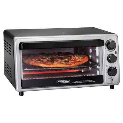Hamilton Beach Proctor Silex 6 Slice Capacity Countertop Toaster Oven, Silver - VMInnovations