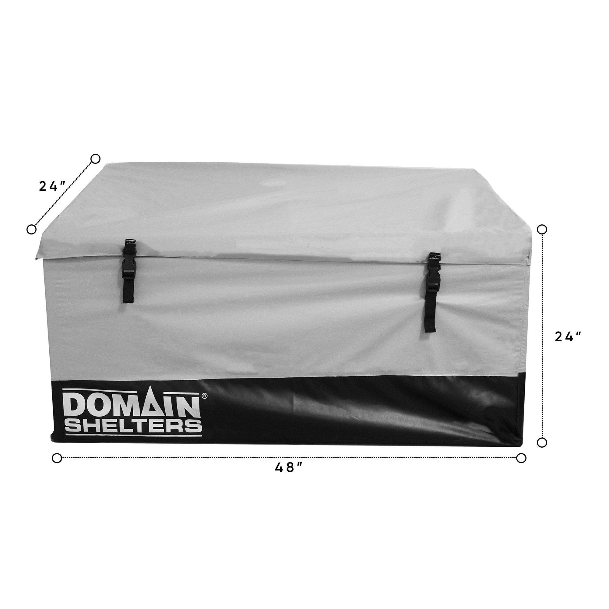 Domain Shelters 117 Gallon 4 x 2 Foot Outdoor Patio Storage Deck Box, (Open Box)