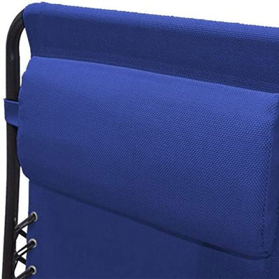 Caravan Sports Zero Gravity Outdoor Folding Camping Patio Lounge Chair, Blue - VMInnovations